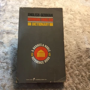 English German German English Dictionary Paperback Book Barnes And Noble 1974 - Picture 1 of 16