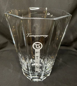 Tanqueray 10 ginebra vidrio pesado grabado botella servicio cubo de hielo enfriador - Imagen 1 de 7
