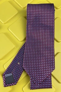 Canali Krawatte Herren Rot Geometrisch Seide Hergestellt in Italien 60" L / 3,25 W - Bild 1 von 13