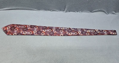 Corbata XMI Platino Rojo Floral 100% Seda Hecha a Mano Abstracta Foto 1 de 4