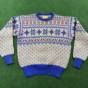 Vintage 40S 50S Sweater Mens Medium Size 38 White Jantzen Wool USA MADE - Picture 1 of 8