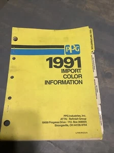 PPG 1991 pintura corporativa chip carta de colores coche de importación - Imagen 1 de 4