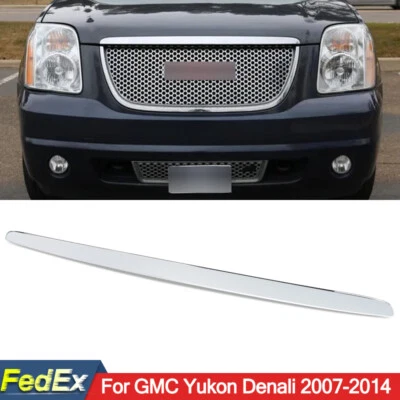 Chrome Front Bumper Hood Panel Trim Molding US For GMC Yukon XL Denali 2007-2014 - Image 1 of 4