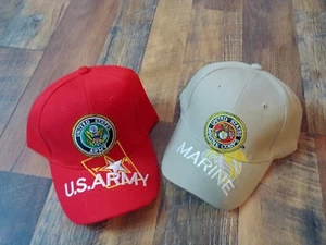 US Army Marine Ball Cap Tan or Red Hook & Loop Back - Bild 1 von 11