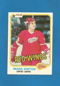 Mark Kirton RC 1981-82 O-PEE-CHEE OPC Hockey #90 (NM+) Detroit Red Wings