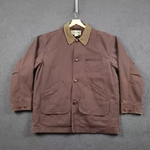 Vintage LL BEAN Jacke Herren L Large braun Scheune Feldmantel Canvas Flanellfutter - Bild 1 von 15