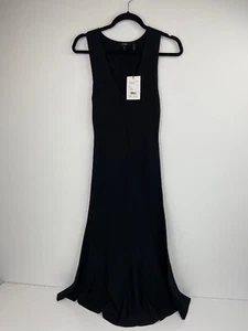 Theory Women’s Gardella Black Lustrate Dress Size P - Foto 1 di 7