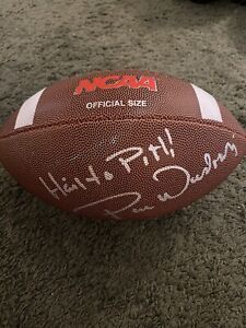 Pat Narduzzi Signed Autographed Football Pitt Panthers Hail To Pitt Inscribed 