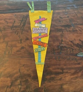 Yoho & Co. Designer Pennant Flag Banff Canada Lake Louise Emerald Lake Jasper - Picture 1 of 8