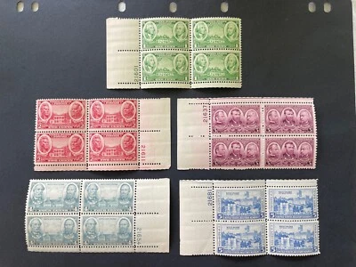 mystamps  US 785-794 Army & Navy complete set, 10 Plate Blocks, 1937, MNH !! - Image 1 of 2