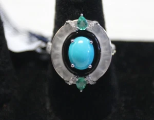 Cirari Couture Blue Sleeping Beauty Turquoise 14K Women's Ring - Picture 1 of 13