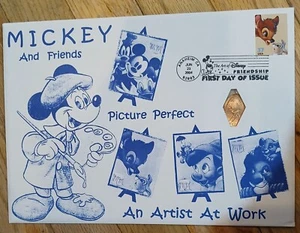 Disney 2004 Mickey Friendship First Day of Issue, Elongated Cent, Bambi PNC - Picture 1 of 3
