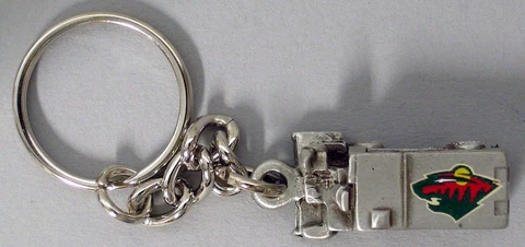 MINNESOTA WILD - PEWTER METAL ZAMBONI KEYCHAIN - NHL LICENSED - NEW! Cover