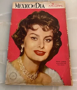 SOPHIA LOREN Cover 1957 MEXICAN MAGAZINE Jayne Mansfield Elaine Stewart - Picture 1 of 1