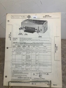 PF 1940s-1950s WILLYS AUTOMOBILE RADIO Model 677012 Repair Data Manual READ - Picture 1 of 3