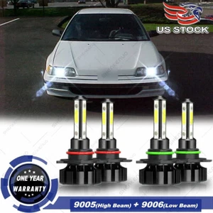 LED Headlight High Low Beam Bulbs 6000K White For Honda Civic 1988 1989-1991 - Picture 1 of 12