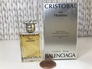 CRISTOBAL POUR HOMME by BALENCIAGA MINI Sample Perfume Men EDT 0.16 oz/ 5 ml NIB