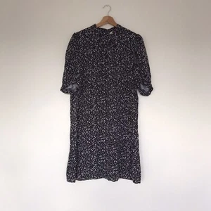 George Black Dress Size 18 Short Sleeve Pre-Owned Womens Floral - Picture 1 of 6