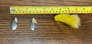 Vintage Marathon #4 Spinner Fishing Lure With Deer Hair & Feather Tail - Picture 1 of 9