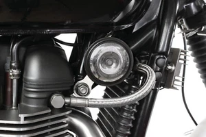 Uchwyt klaksonu Triumph Bonneville Scrambler Thruxton stal nierdzewna powlekany na czarno - Zdjęcie 1 z 2