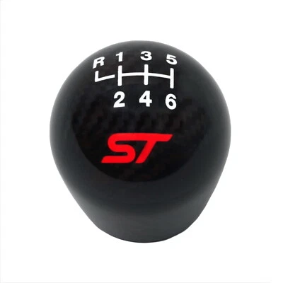 Ford Racing M-7213-FSTCF 6-Speed Carbon Fiber/Black Shifter Knob for 13-17 Focus - Image 1 of 4