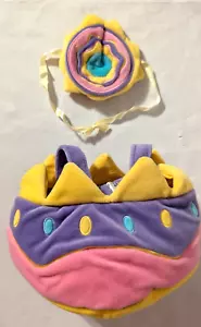 Build a Bear BAB Huevo de Pascua Disfraz Conjunto Ropa Rosa Púrpura Con Sombrero - Imagen 1 de 7