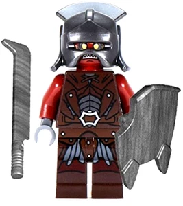 LEGO The Lord of the Rings LOTR Uruk-Hai Minifigure Sword Shield No Armor - Rare - Picture 1 of 4