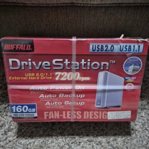 Buffalo Drive Station 160GB USB 2.0/1.1 External Hard Drive HD-HB160U2 NewSealed - Picture 1 of 7