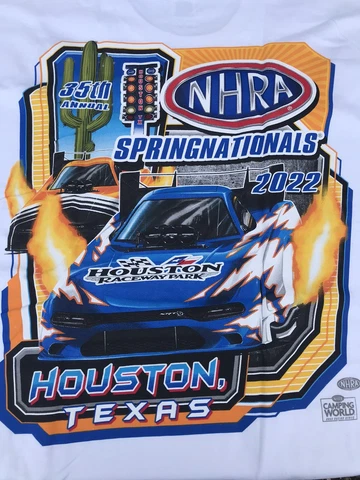 NHRA DRAG RACING OFFICAL 2022 SPRING NATIONALS  wht T SHIRT  SIZE 2X Cover