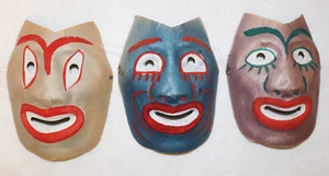 Vintage 1940s Halloween Paper Mache Costume Masks OCCUPIED JAPAN - Picture 1 of 24