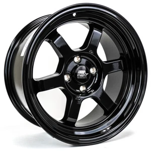 17x9 +20 MST Time Attack 01T 4x100 Glossy Black Wheels (Set of 4) - Picture 1 of 2