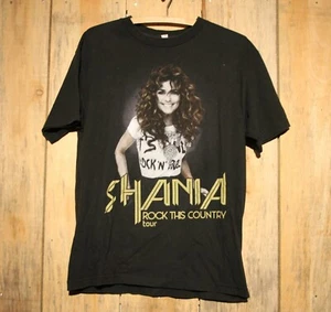 Shania Twain Rock This Country Concert Tour 2015 Black T-Shirt Size Medium + - Picture 1 of 6