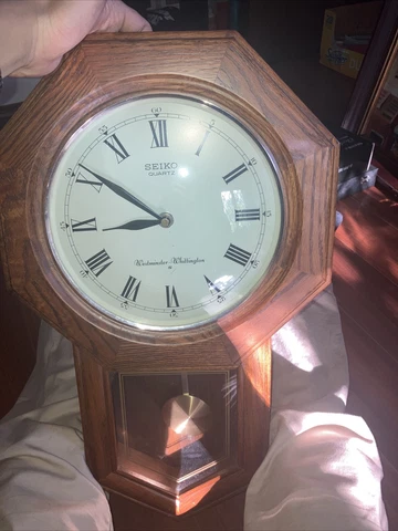Grandfather Seiko Quartz Pendulum Wall  Clock Westminster-Whittington Cover