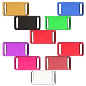 100x Bulk Personalised Dog Slide-On Tags Pet Puppy Cat Name Collar Tag Aluminum - Picture 1 of 12