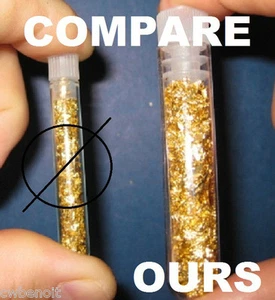 1 Large 5ml Vial, Filled Full of Gold Leaf Flakes! Great For Gift Giving!!! WOW - Picture 1 of 2