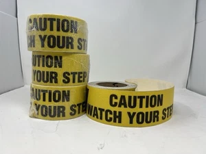 3" Textured (NO GRIT) Non-Slip Safety Hazard Grip Tape Caution Watch Your Step - Picture 1 of 3