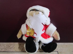 Vintage Muffy Vanderbear Teddybär als Weihnachtsmann mit Spielzeugtasche Weihnachten NABCO - Bild 1 von 5