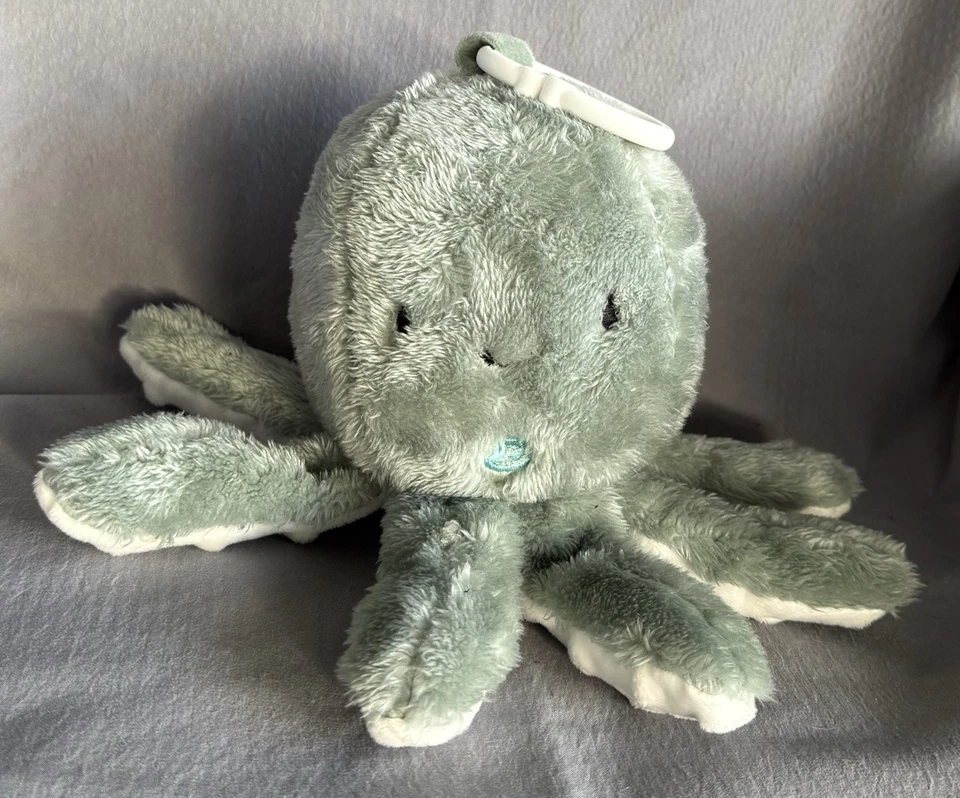 Chupeta de viagem DreamGro Baby Lullaby com carrinho gancho pendurado polvo verde pelúcia - Imagem 1 de 4