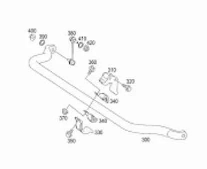Front STABILIZER BAR 2006-2011 MERCEDES-BENZ ML350 Foto 1 de 4