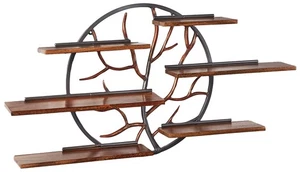 Kobolo Wandregal EDEN Hängeregal Bücherregal Wandobjekt-Ablage 6 Böden Metall - Bild 1 von 9