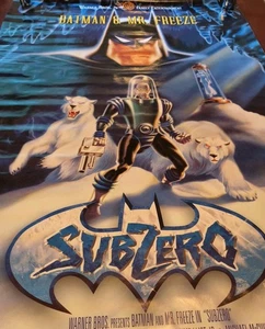 DC Batman and Mr. Freeze Movie Video Store POSTER 27x40in Damaged - Picture 1 of 15