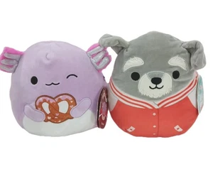 Squishmallow 8" Shaun The Schnauzer / 8" Monica The Axolotl (Lot Of 2) NWT  - Picture 1 of 9