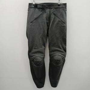Dainese Motorcycle Trousers Mens Size 46 Black Leather RMF04-CAP - Picture 1 of 9