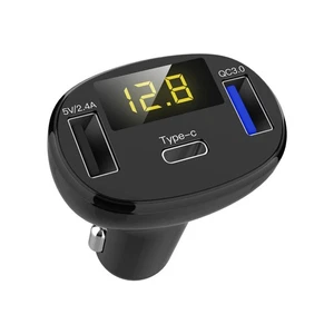 Portable 3-Ports PC+ABS USB PD Type-C Phone Car Charger Adapter For iOS/Android - Photo 1 sur 8