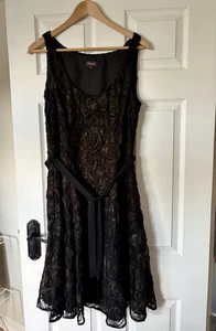 Phase Eight Black Fit & Flare Sleeveless Occasion Dress Size 14 - Picture 1 of 7