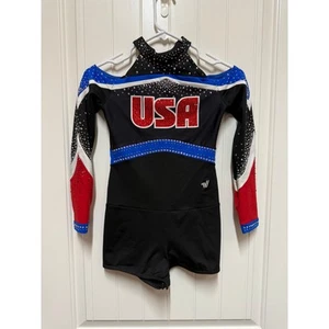 Varsity Spirit All Star Cheerleader outfit USA red/white/blue  Costume  Youth L - Picture 1 of 6