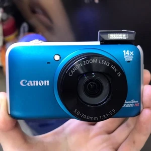 Canon PowerShot SX220 HS Digital Camera 12.1 MP 14x Optical Zoom Auto Focus Blue - Picture 1 of 6