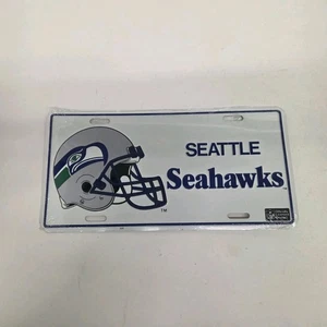 Vintage Seattle Seahawks NFL Vanity Neuheit geprägtes Metall Nummernschild, neu - Bild 1 von 5
