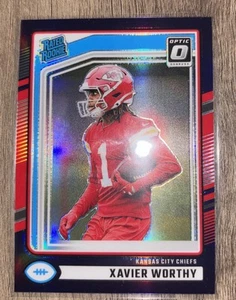 2024 Rated Rookie Holo Optic Preview 41/50 - Xavier Worthy Chiefs #ed Prizm - Picture 1 of 11