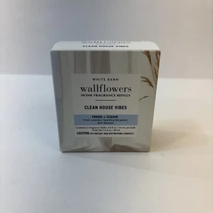 1 Pack-2 WALLFLOWER S REFILLS " CLEAN HOUSE VIBES" White Barn BBW Fresh+ Clean. - Picture 1 of 5